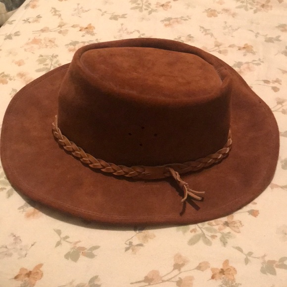leather hillbilly hat